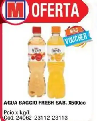 Maxiconsumo Agua Baggio Fresh SAb x 500cc oferta