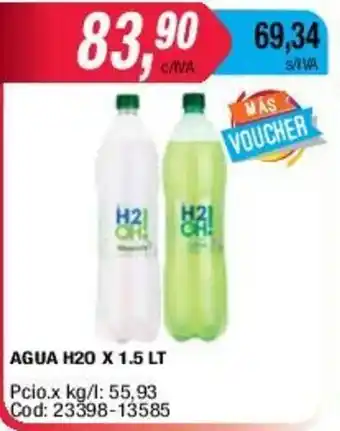 Maxiconsumo Agua H2o x 1,5lt oferta