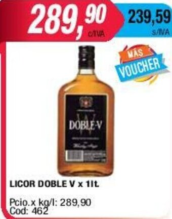 Maxiconsumo Licor Doble V x 1lt oferta
