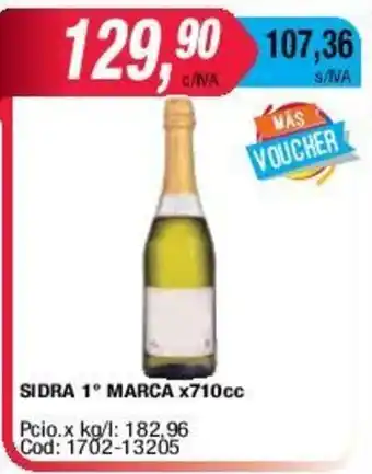 Maxiconsumo Sidra 1 Marca x 710cc oferta