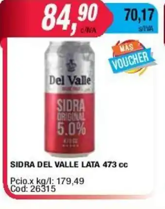 Maxiconsumo Sidra Del Valle x 473cc oferta