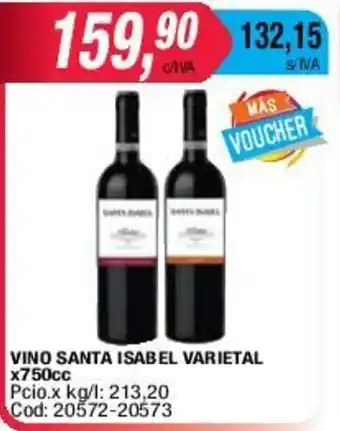 Maxiconsumo Vino Santa Isabel Varietal x 750cc oferta