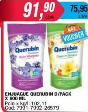 Maxiconsumo Querubin Enjuague D/pack x 900ml oferta
