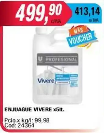Maxiconsumo Enjuague Vivere x 5lt oferta