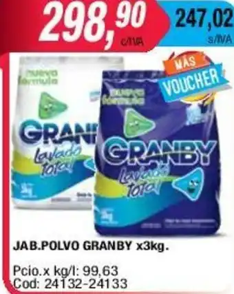 Maxiconsumo Granby Jab Polvo x 3kg oferta
