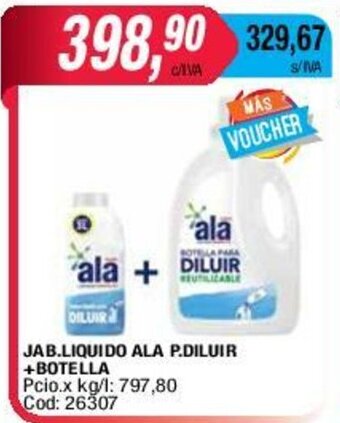 Maxiconsumo Ala Jab Liquido P.Diluir + Botella oferta