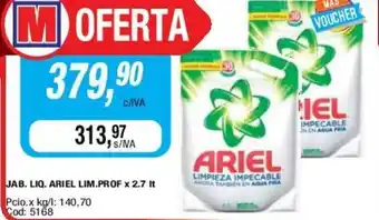 Maxiconsumo Ariel Jab.Liq Lim Prof x 2.7lt oferta