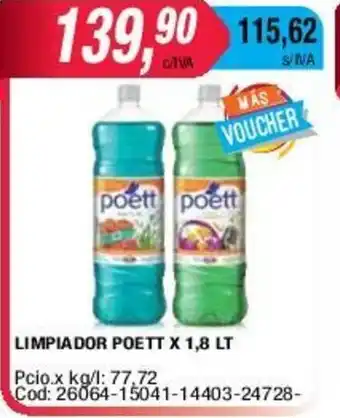 Maxiconsumo Poett Limpiador x 1,8lt oferta
