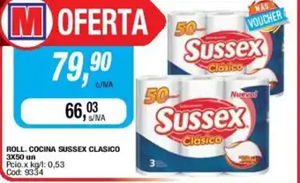 Maxiconsumo Sussex Roll. Cocina Clasico 3x50un oferta