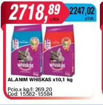 Maxiconsumo Whiskas Al.Anim x 10,1kg oferta
