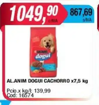 Maxiconsumo Dogui Al.Anim Cachorro x 7,5kg oferta