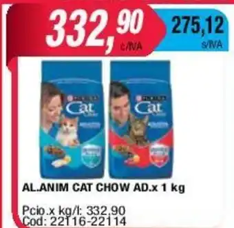Maxiconsumo cat Chow Al.Anim Ad. x 1kg oferta