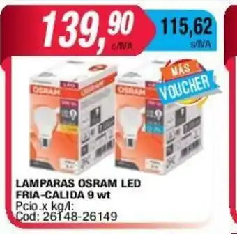 Maxiconsumo Lamparas Osram LED Fria-Calida 9wt oferta
