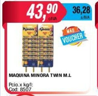 Maxiconsumo maquina minora Twin M.L oferta