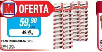 Maxiconsumo Pilas Energizer AA (E91) oferta