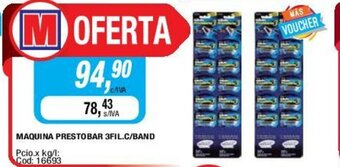 Maxiconsumo Maquina Prestobar 3Fil.C/Band oferta
