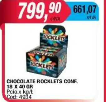 Maxiconsumo Rocklets Chocolate Conf. 18 x 40gr oferta