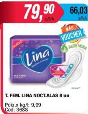 Maxiconsumo T.Fem Lina Noct. Alas 8un oferta