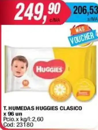 Maxiconsumo Huggies T.Humedas clasico x 96un oferta