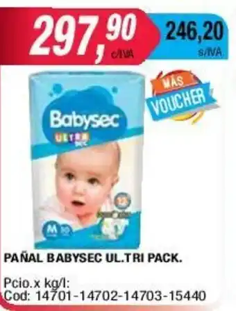 Maxiconsumo Babysec Pañal Ult. Tri pack oferta