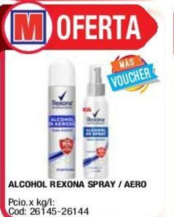 Maxiconsumo Rexona Alcohol Spray/Aero oferta