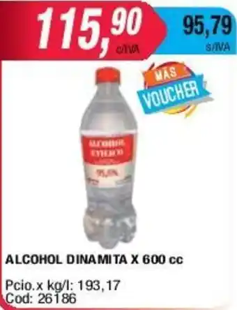 Maxiconsumo Alcohol Dinamita x 600cc oferta