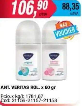Maxiconsumo Ant Veritas Rol x60gr oferta