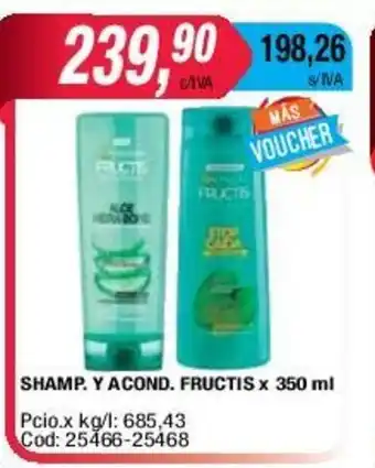 Maxiconsumo Shamp. Y Acond Fructis x 350ml oferta