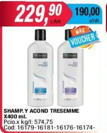 Maxiconsumo Shamp Y Acond Tresemme x 400ml oferta