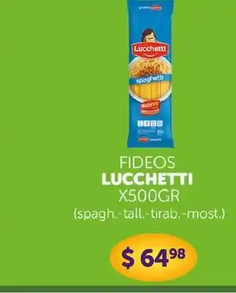 La Gallega Supermercados Fideos Lucchetti 500g oferta