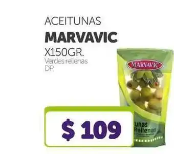 La Gallega Supermercados Aceitunas Marvavic Verdes Rellenas Dp x 150 gr oferta