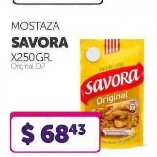 La Gallega Supermercados Mostaza Savora Original Dp x 250 gr oferta