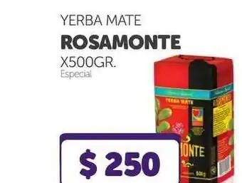La Gallega Supermercados Yerba Mate Rosamonte Especial x 500gr oferta