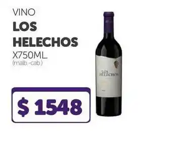 La Gallega Supermercados Vino Los Helechos x 750 ml oferta