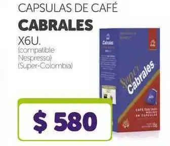 La Gallega Supermercados Capsulas De Café Cabrales X6 u oferta