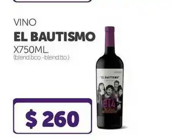 La Gallega Supermercados Vino El Bautismo x 750 ml oferta