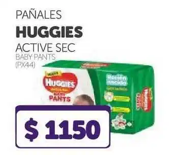 La Gallega Supermercados Pañales Huggies Active Sec Baby Pants Px44 oferta