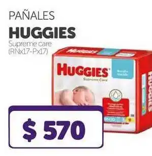 La Gallega Supermercados Pañales Huggies Supreme Care Rnx17-px17 oferta