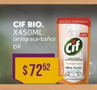 La Gallega Supermercados Cif Bio. Antigrasa-baño Dp. x 450 ml oferta