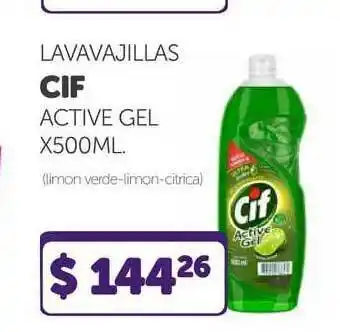 La Gallega Supermercados Lavavajillas Cif Active Gel x 500 ml oferta