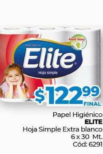 Diarco Papel Higiénico Elite Hoja Simple Extra Blanco oferta