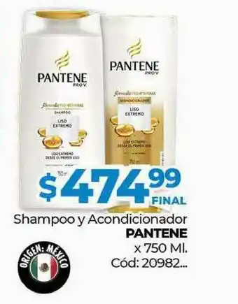 Diarco Shampoo Y Acondicionador Pantene x 750 ml oferta