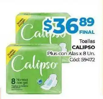 Diarco Toallas Calipso Plus Con Alas x 8 un oferta