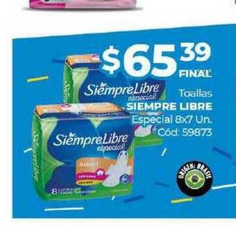 Diarco Toallas Siempre Libre Especial oferta