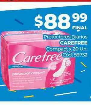 Diarco Protectores Diarios Carefree Compact x 20 un oferta