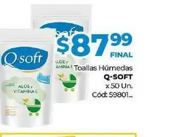 Diarco Toallas Húmedas Q-soft c 50un oferta