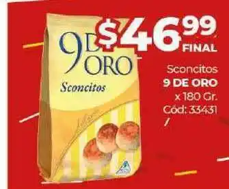 Diarco Sconcitos 9 De Oro x 180gr oferta