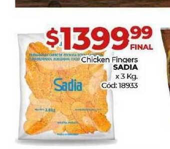 Diarco Chicken Fingers Sadia x 3kg oferta