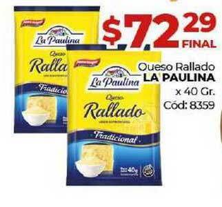 Diarco Queso Rallado La Paulina x 40gr oferta