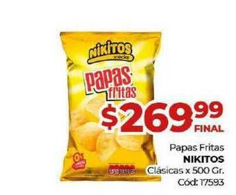 Diarco Papas Fritas Nikitos Clásicas x 500gr oferta